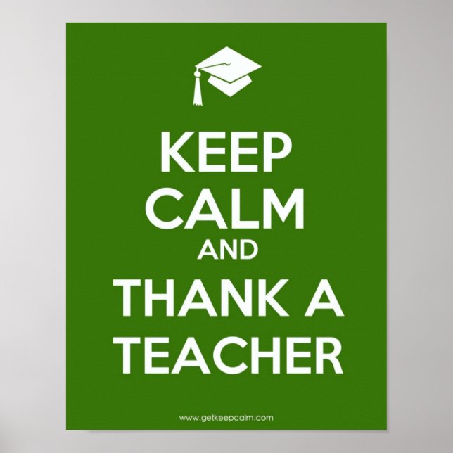 Behalt Calm Teacher Poster (Vorne)