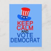Behalt Calm und Abstimmung Demokrat