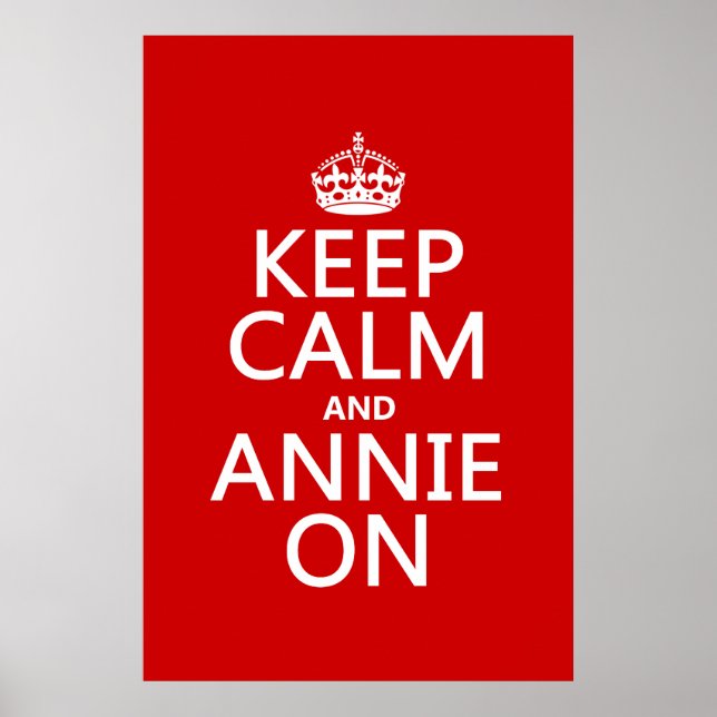 Behalt Calm und Annie On Poster (Vorne)