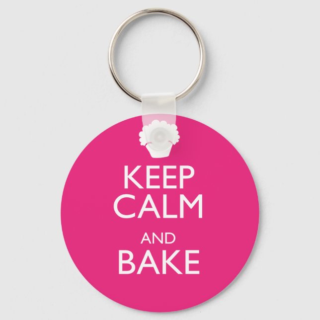 BEHALT CALM UND BAKE SCHLÜSSELANHÄNGER (Vorderseite)