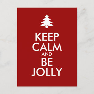 BEHALT CALM und BE JOLLY Feiertagspostkarte