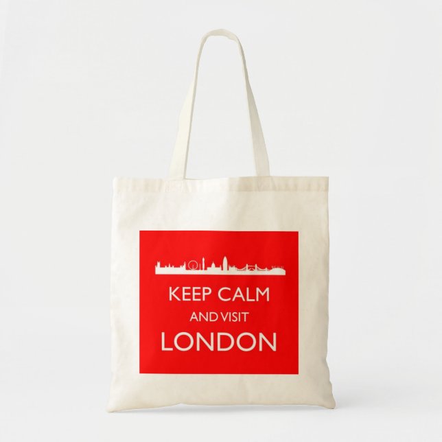 Behalt Calm und Besuch der Londoner Tote Bag Tragetasche (Vorne)