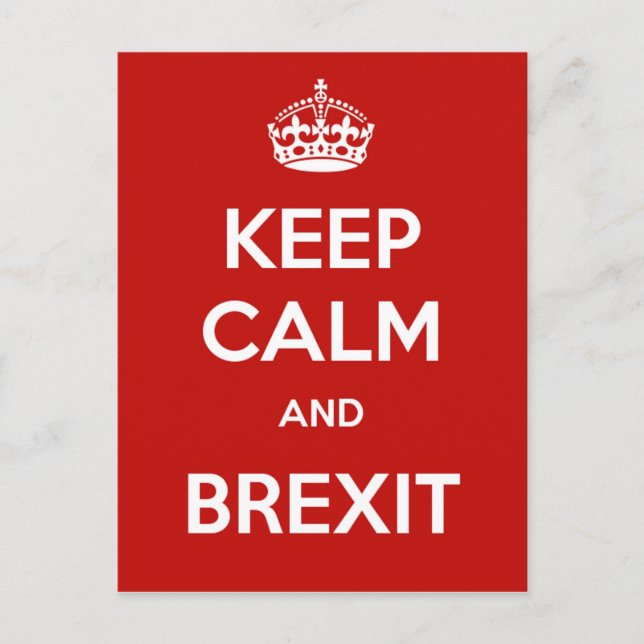 Behalt Calm und Brexit Postkarte (Vorderseite)