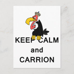 Behalt Calm und Carrion-Vulture Postkarte