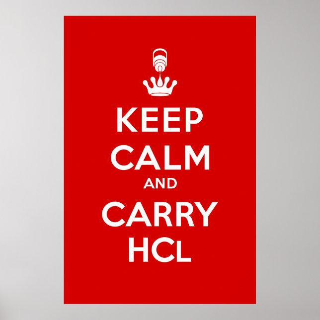 Behalt Calm und Carry HCl Poster (Vorne)