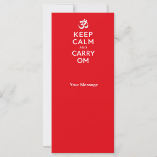 Behalt Calm und Carry Om Motivierend