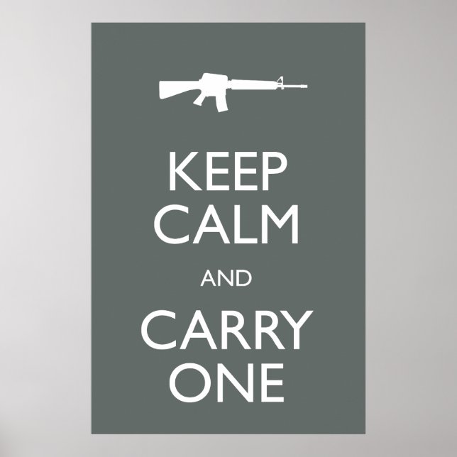 Behalt Calm und Carry One Poster (Vorne)