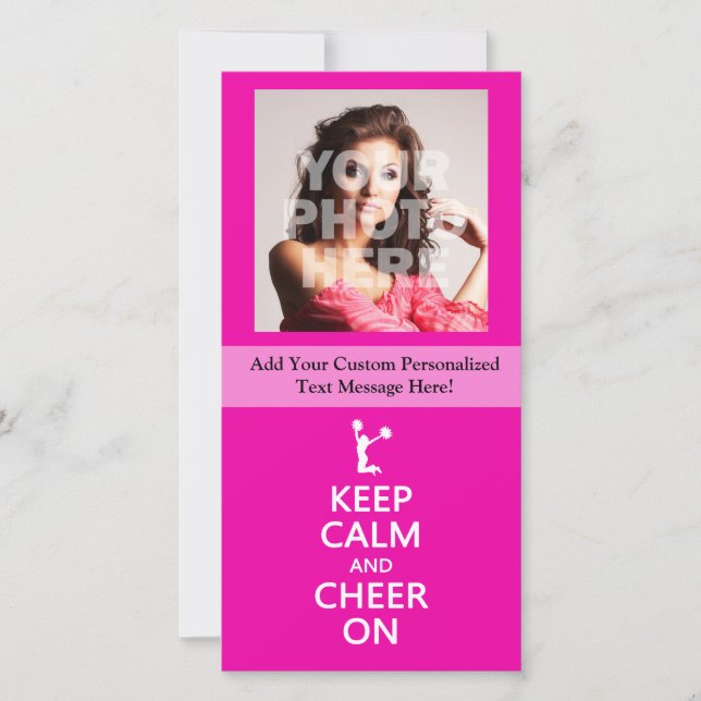 Behalt Calm und Cheer On, Cheerleader Pink (Vorderseite)