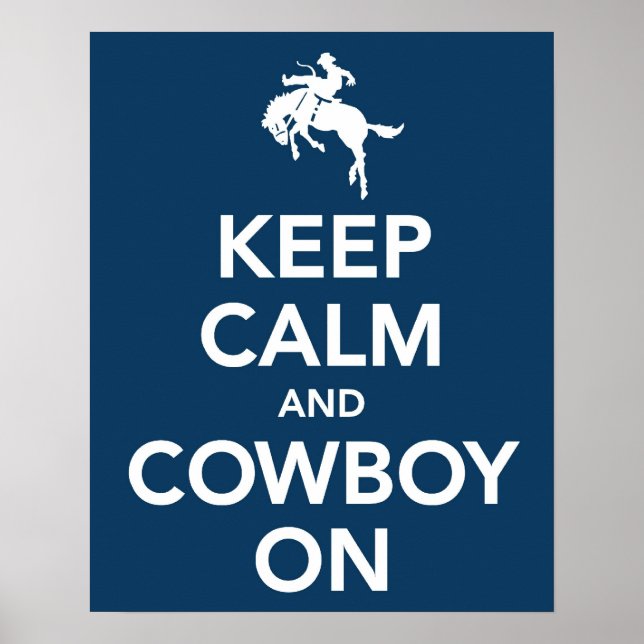 Behalt Calm und Cowboy on Poster (Vorne)