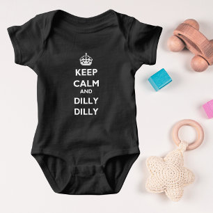 Behalt Calm und Dilly Dilly Baby Jersey Bodysuit Baby Strampler