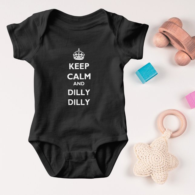 Behalt Calm und Dilly Dilly Baby Jersey Bodysuit Strampler (Keep Calm and Dilly Dilly Baby Jersey Bodysui)