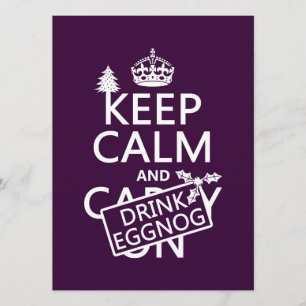 Behalt Calm und Drink Eggnog (Farben anpassen) Einladung