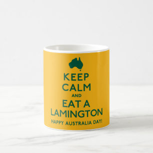 Behalt Calm und Eat A Lamington Australian Kaffeetasse