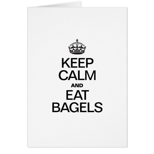 BEHALT CALM UND ESSE BAGELS (Vorne)