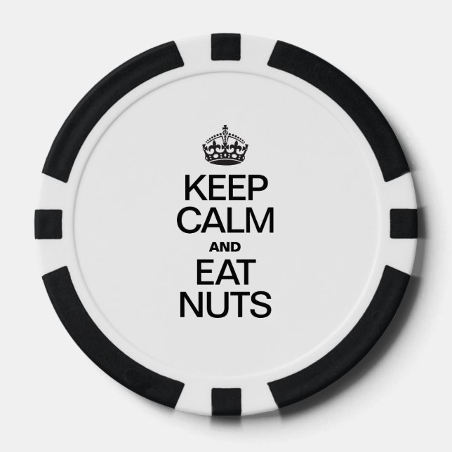 BEHALT CALM UND ESSE NUTS POKERCHIPS (Vorderseite)