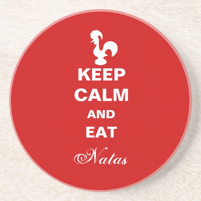 Behalt Calm und essen Natas Kork Untersetzer (Vorne)