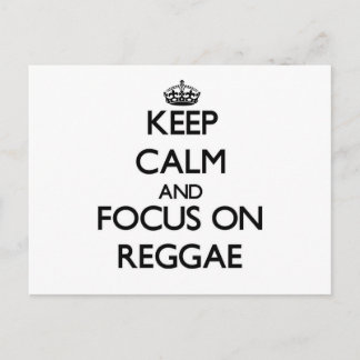Behalt Calm und Fokus auf Reggae Postkarte