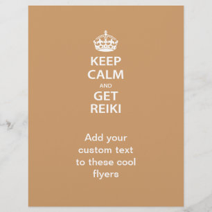 Behalt Calm und Get Reiki Flyer
