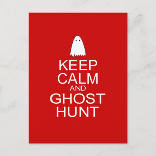 Behalt Calm und Ghost Hunt (Parody) Postkarte