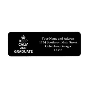 Behalt Calm und Graduate Funny Abschluss