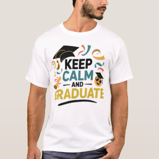 Behalt Calm und Graduate T-Shirt