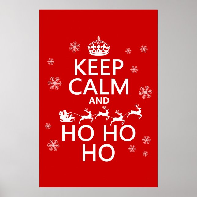 Behalt Calm und Ho Ho Ho Poster (Vorne)
