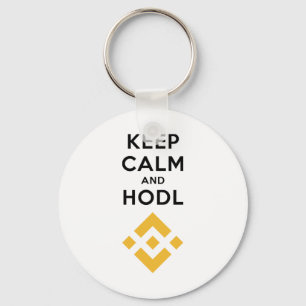 Behalt Calm und Hodl Binance Schlüsselanhänger