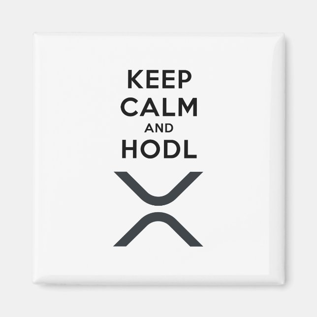 Behalt Calm und Hodl Ripple Magnet (Vorne)