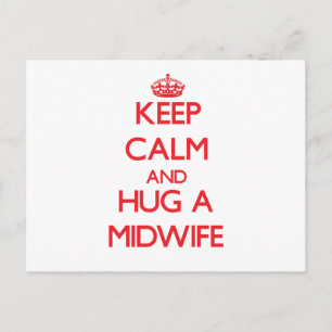 Behalt Calm und Hug eine Midfrau Postkarte