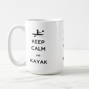 Behalt Calm und Kayak-Kaffee-Tasse Kaffeetasse