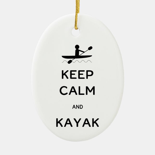 Behalt Calm und Kayak Keramikornament (Vorne)