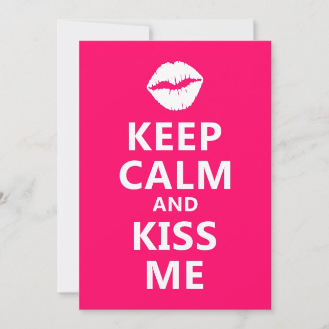 Behalt Calm und Kiss Me (Vorderseite)