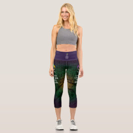 BEHALT CALM und LAISSEZ LES BONS TEMPS ROULER Capri Leggings