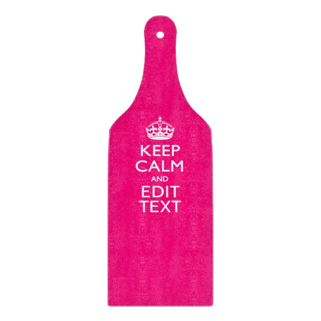 BEHALT CALM und lass deinen Text leicht zeichnen Schneidebrett (Vorderseite)