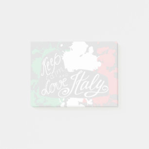 Behalt Calm und Liebe Italien Post-it Klebezettel