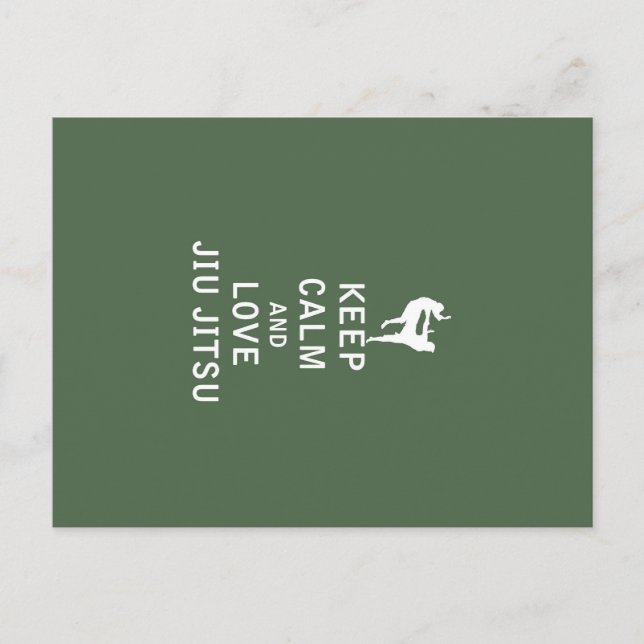 Behalt Calm und Liebe Jiu Jitsu Postkarte (Vorderseite)