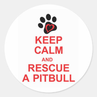 Behalt Calm... und LIEBE Runder Aufkleber