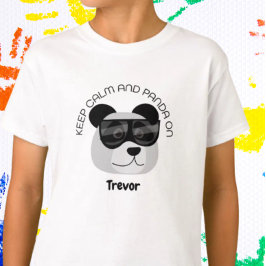 Behalt Calm und Panda on T-Shirt