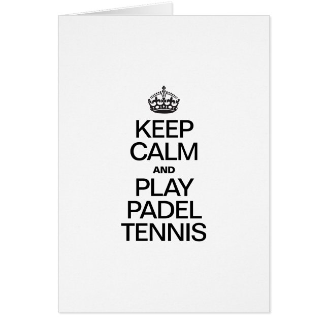 BEHALT CALM UND PLAY PADEL TENNIS (Vorne)