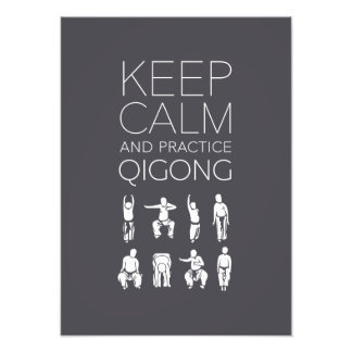 Behalt Calm und Praxis Qigong Fotodruck