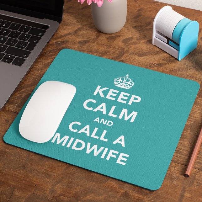 Behalt Calm und ruf eine Hebamme an Mousepad (Von Creator hochgeladen)