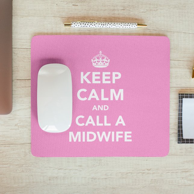 Behalt Calm und ruf eine Hebamme an Mousepad (Von Creator hochgeladen)