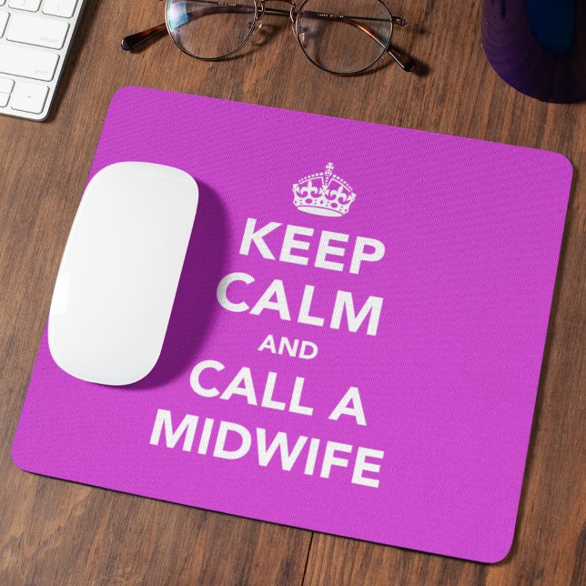 Behalt Calm und ruf eine Hebamme an Mousepad (Von Creator hochgeladen)