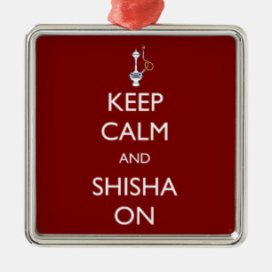 Behalt Calm und Shisha on Silbernes Ornament