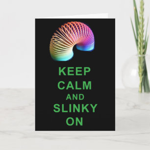 BEHALT CALM UND SLINKY AUF KARTE GEBURTSTAG USW.