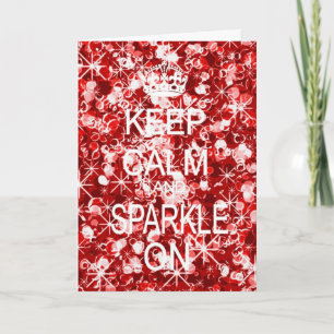 Behalt Calm und Sparkle glitz Weihnachtskarte Feiertagskarte