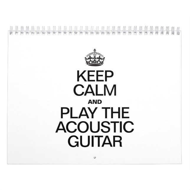 BEHALT CALM UND SPIELE DAS ACOUSTIC GITAR KALENDER (Titelbild)