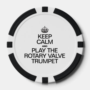 BEHALT CALM UND SPIELE DAS ROTARY VALVE TRUMPET POKERCHIPS