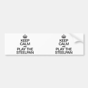 BEHALT CALM UND SPIELE DEN STEELPAN AUTOAUFKLEBER