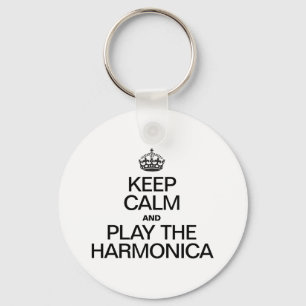 BEHALT CALM UND SPIELE DIE HARMONIKA SCHLÜSSELANHÄNGER